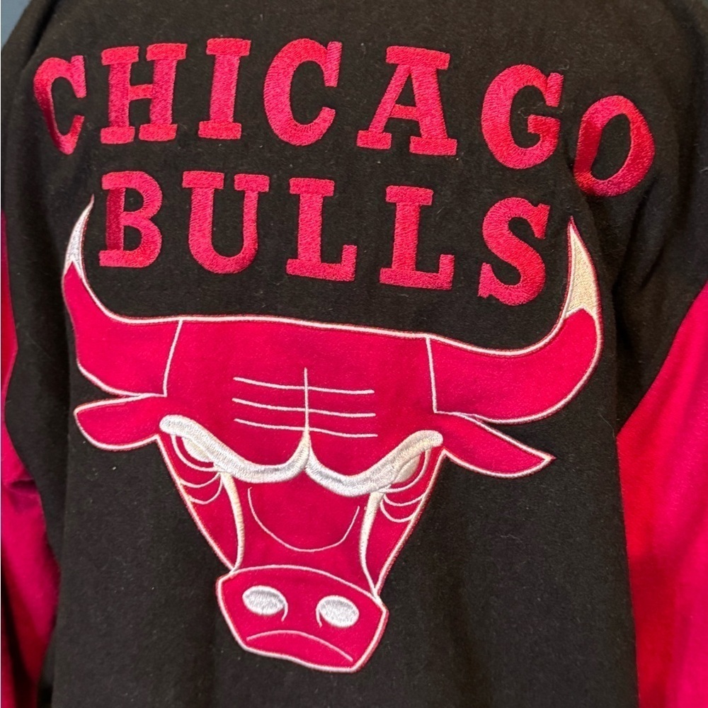 NBA Chicago Bulls Reversible Pink JH designs Jacket 2xl - Picture 5 of 11